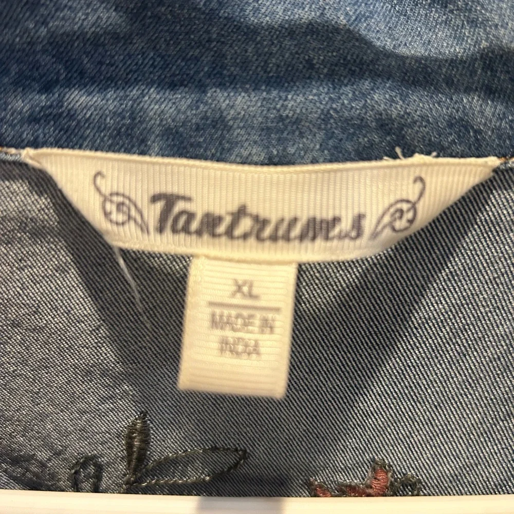 Tantrums Blue Denim Jacket with Floral Accents XL - Picture 5 of 7